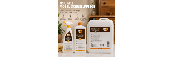 Renuwell Möbel-Schnellpflege – unkomplizierte Pflege für Möbel und Holz