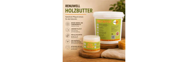 Renuwell Holz-Butter – intensive Pflege für Holzoberflächen