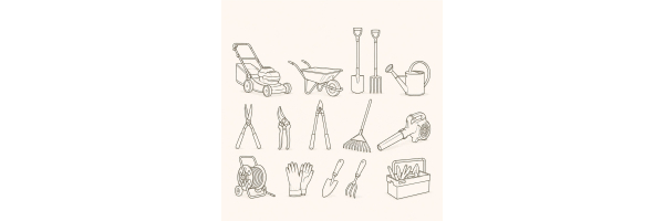 Gartengeräte und Gartenwerkzeuge