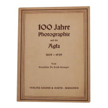 Heft Erich Stenger "100 Jahre Photographie und die Agfa" Verlag Knorr & Hirth 1939