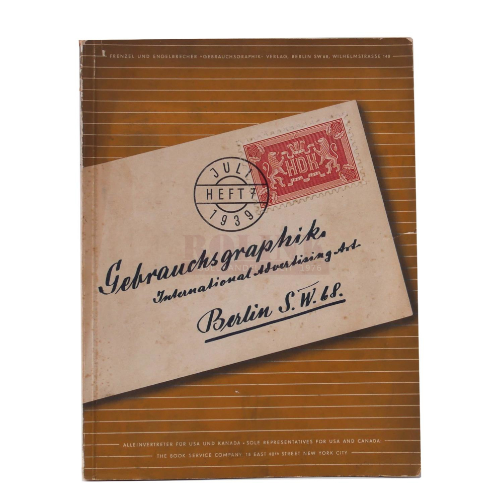Buch Gebrauchsgraphik International Advertising Art Heft 7 Frenzel & Engelbrecher 1939