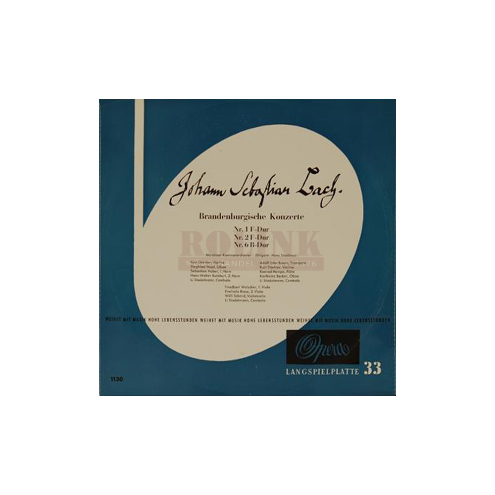 Schallplatte Brandenburgische Konzerte Nr. 1, Nr. 2 & Nr. 6 Bach LP