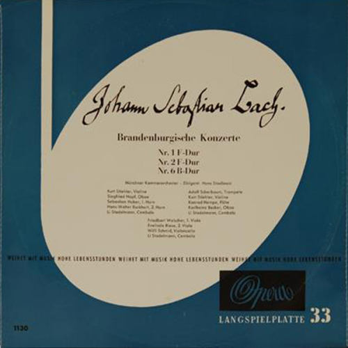 Schallplatte - Brandenburgische Konzerte Nr. 1, Nr. 2 & Nr. 6 Bach LP