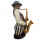 Figur Playing the Blues Saxophonspieler Lladro Porzellan Gres-Finish