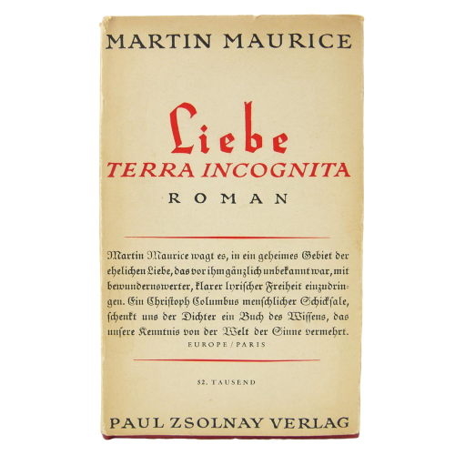 Buch - Martin Maurice Liebe - Terra Incognita Paul Zsolnay Verlag