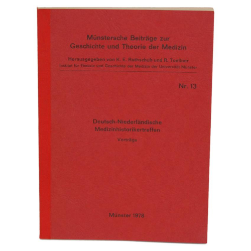 Heft Münstersche Beiträge zur Geschichte und Theorie der Medizin