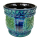Blumentopf Bay Keramik grün-blau