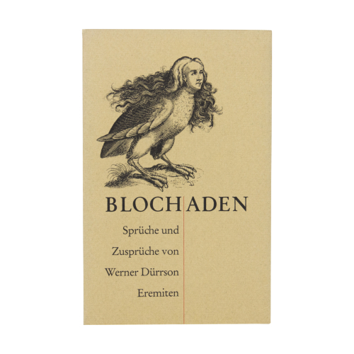 Buch Werner Dürrson "Blochaden" Eremiten-Presse 1986