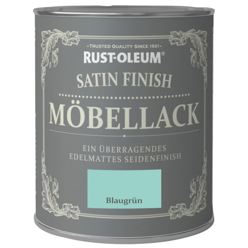 Rust-Oleum Möbellack Satin Finish Holzfarbe Innen Blaugrün 750 ml