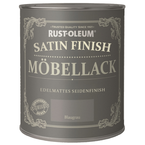 Rust-Oleum Möbellack Satin Finish Holzfarbe Innen Blaugrau 750 ml