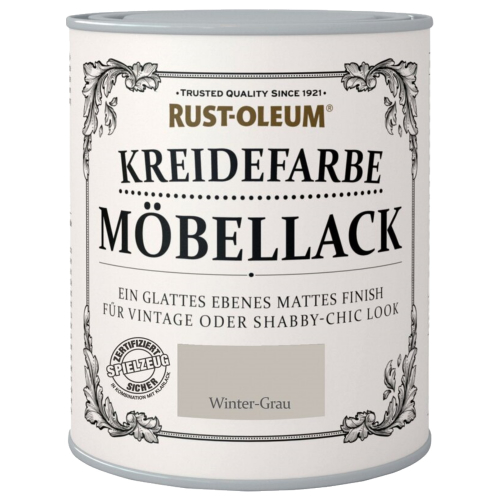 Rust-Oleum Kreidefarbe Möbellack Winter-Grau 750 ml