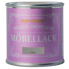 Rust-Oleum Möbellack Wassebasis Renovierfarbe Metallic Silber 125 ml