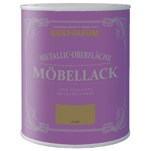 Rust-Oleum Möbellack Renovierfarbe Metallicfarbe Gold 750 ml