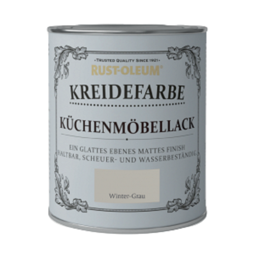 Rust-Oleum Kreidefarbe Küchenmöbellack Winter-Grau 750 ml