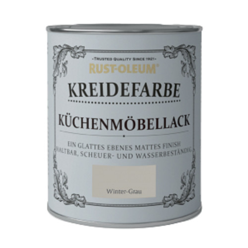 Rust-Oleum 750 ml Kreidefarbe Küchenmöbellack Winter-Grau