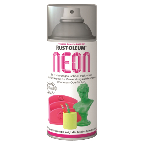 Rust-Oleum Neon Lack Spraydose Innenraumfarbe Neon Gelb