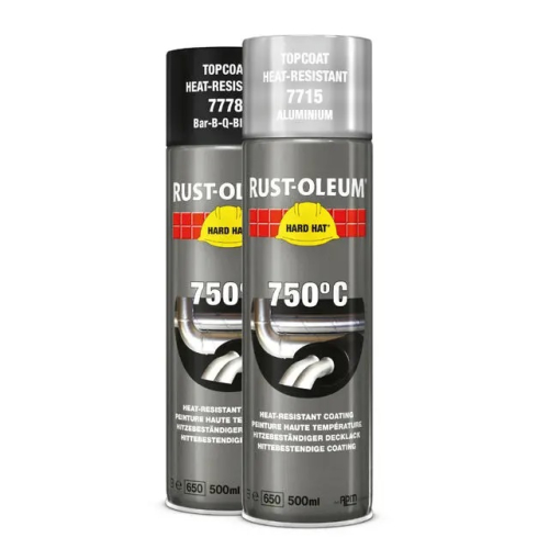 Rust-Oleum Hitzebeständiger Lack 750°C Schwarz Spray 500ml