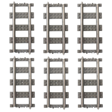 LEGO 6 gerade Gleisstücke lose für System 4515...