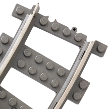 LEGO 6 gebogene Gleisstücke lose System 4520 Eisenbahn