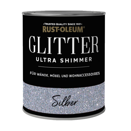Rust-Oleum Glitter Ultra Shimmer Glitzerfarbe Wand Silber 750 ml
