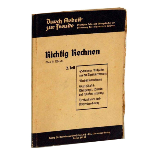 Buch F. Wendt "Richtig Rechnen" 2. Teil Verlag für Verkehrswirtschaft GmbH