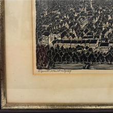 Waldemar Mallek – Münster Stadtansicht – signierter Holzschnitt – eigener Handabzug