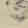 Original Zeichnung Klaus G. Müller Bochum 1973 gerahmt