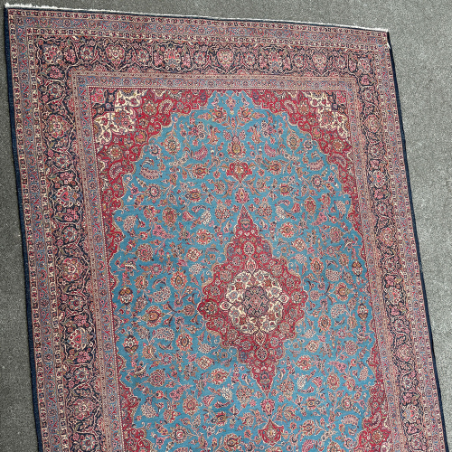 Original Perser Kashan Teppich 320 × 440 cm handgeknüpft aus Iran
