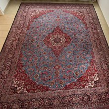 Original Perser Kashan Teppich 320 × 440 cm handgeknüpft aus Iran
