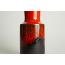 Tischvase Steuler Fat Lava Keramik rot-schwarz