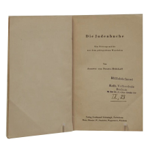 Buch Annette von Droste-Hülshoff "Die Judenbuche" F. Schöningh Verlag