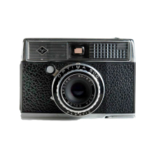Agfa Optima 500 Kleinbildkamera mit Ledertasche von 1964