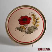 Tortenplatte Rose handbemalt Keramik