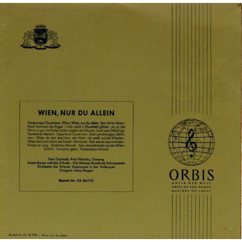 Schallplatte - Wien, nur du allein LP 1968