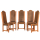 4 Stühle mit Lederbezug Eiche hell