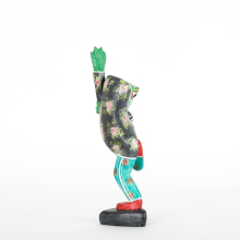 Dekofigur "Dancing Frog" Handarbeit