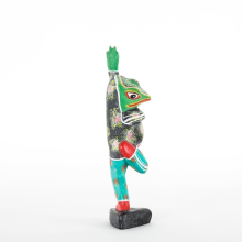 Dekofigur "Dancing Frog" Handarbeit