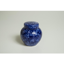Lühders Keramik Dose Mit Deckel Zuckerdose Vintage Blau Gemustert 