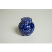 Teedose mit Deckel Lühders Keramik blau