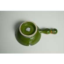 Hutschenreuther Aschenbecher Keramik Vintage Spritzdekor Grün