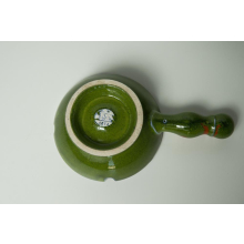 Hutschenreuther Aschenbecher Keramik Vintage Spritzdekor Grün