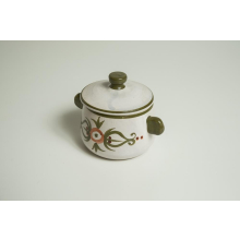 Keramik Dose Mit Deckel Vintage Küchengeschirr Handbemalt Grün