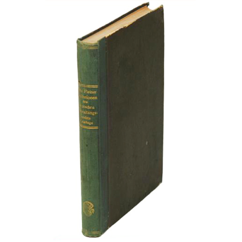 Buch Fritz Fleiner "Institutionen des Deutschen Verwaltungsrechtes" Mohr Verlag 1919