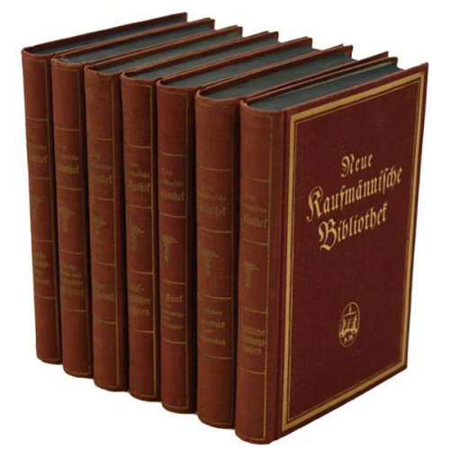 Bücher Dr. Otto Knörl "Neue Kaufmännische Bibliothek" 7 Bände Wichert Verlagsanstalt 1929