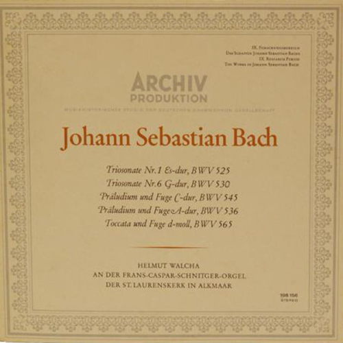 Schallplatte Trisonaten, Präludien & Toccata Bach Helmut Walcha LP