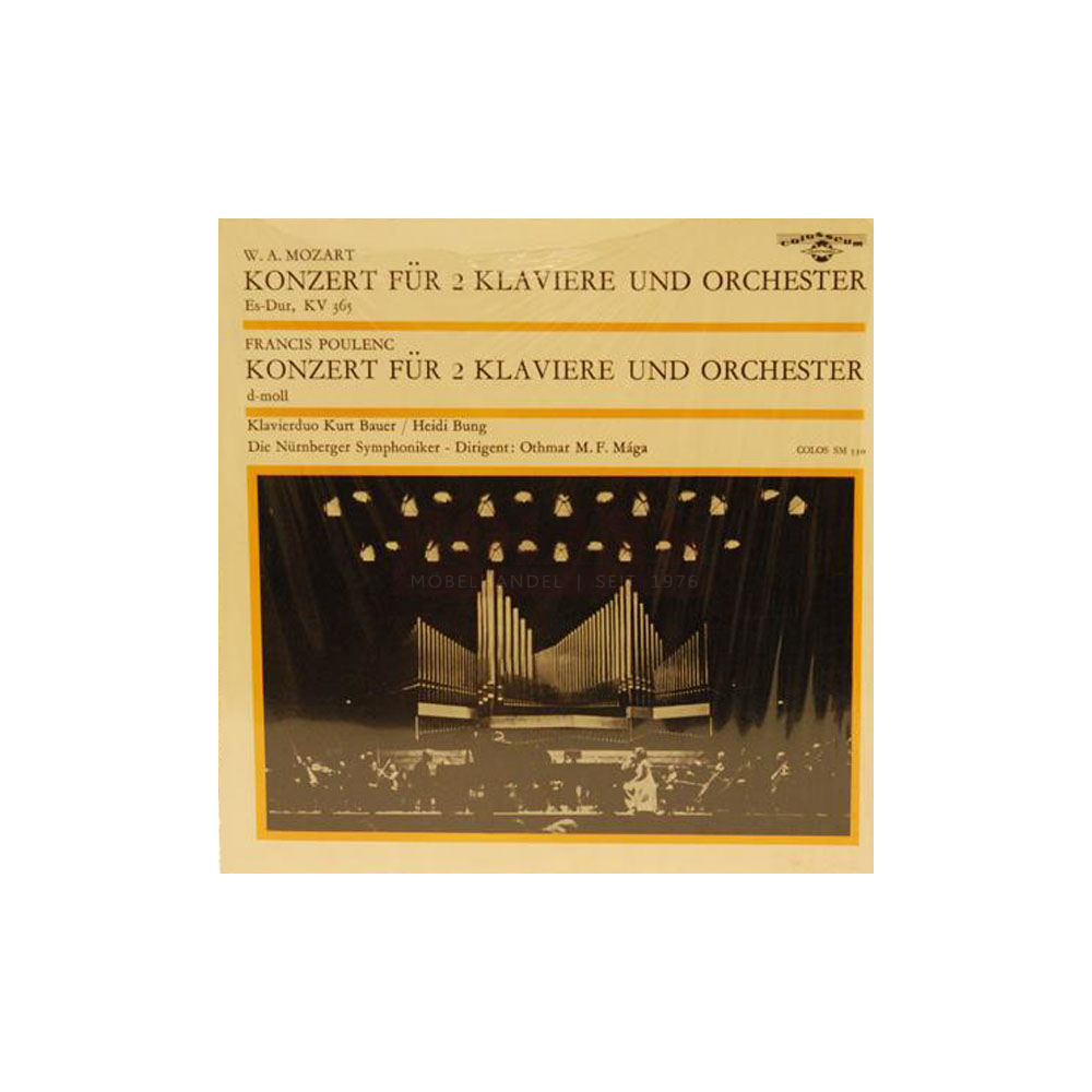 Schallplatte Konzert für 2 Klaviere und Orchester Mozart Poulenc LP