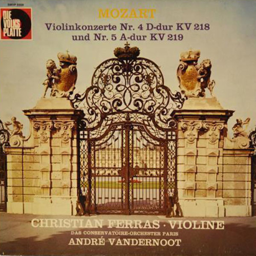 Schallplatte Violinkonzerte Nr. 4 und 5 Mozart LP