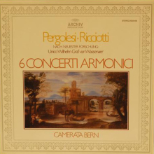 Schallplatte "6 Concerti Armonici" Pergolesi...