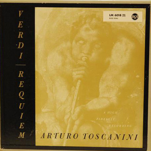 Schallplatten "Requiem" Verdi Arturo Toscanini 2 LPs 1958