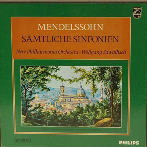 Schallplatte - Sämtliche Sinfonien Mendelssohn Wolfgang Sawallisch 4 LPs 1967
